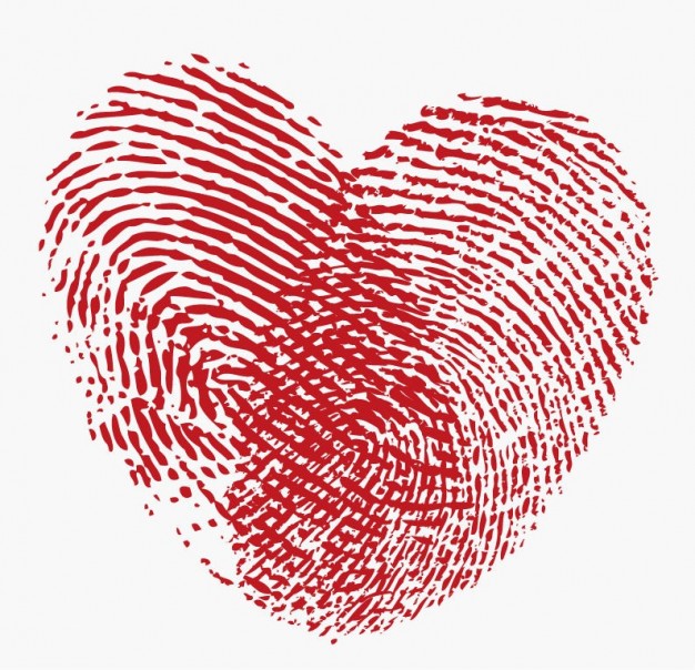 Relationships fingerprint Graphics heart graphic about Romance Adobe Photoshop